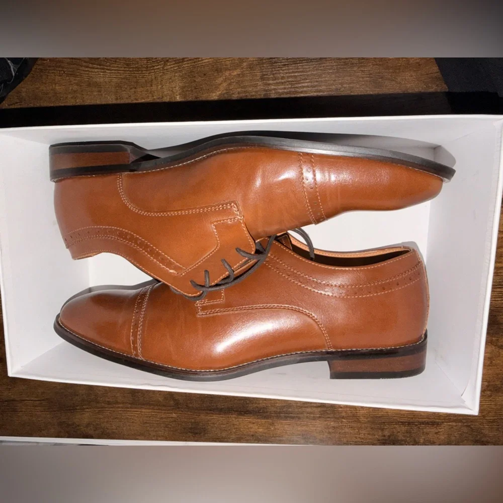 Oliver Cabell Tan Leather Derby Oxfords